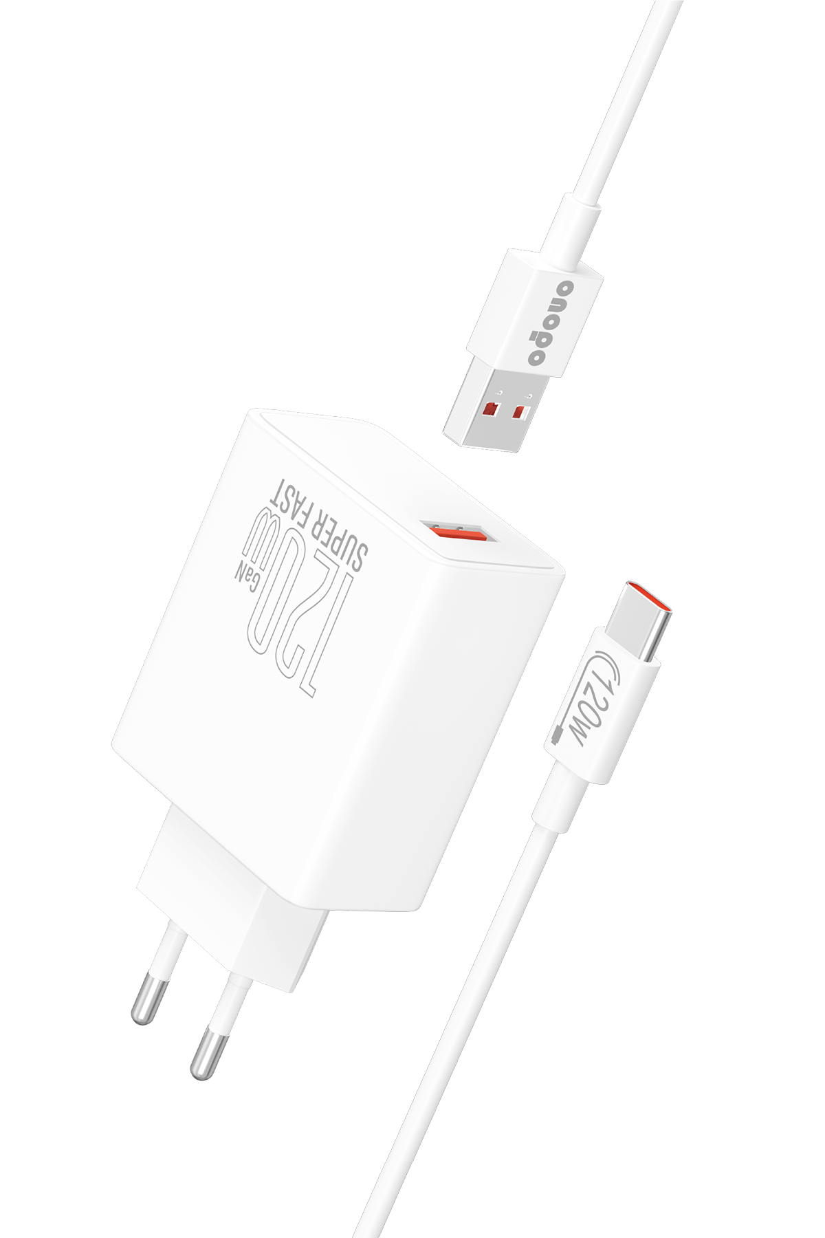 Onopo 120W USB Turbo Hızlı Şarj Aleti Seti Esnek Kablo Type-C - M7