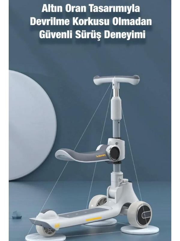 Ally Ayarlanabilir Yükseklik 3 Tekerlekli Çocuk Scooterı Katlanabilir Kaykay
