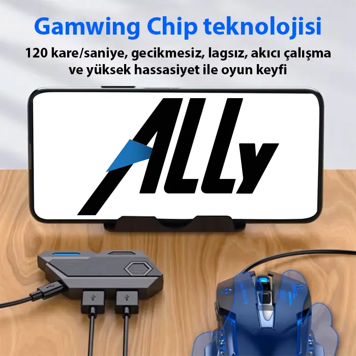 Ally Mix Elite Plus - PUBG denetleyicisi için Gamepad mobil oyun klavye Mouse dönüştürücü Bluetooth Android oyun adaptörü