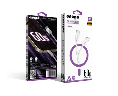 Onopo Android Xiaomi ve Samsung Uyumlu Pro Örgülü Kablo Type-C to Type-C Şarj ve Data Kablosu 60W - I15