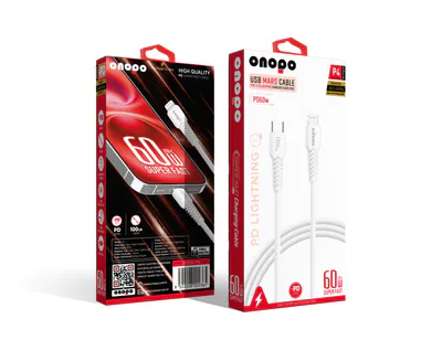 Onopo iPhone Apple Uyumlu Type-C to Lightning PD 20W Hızlı Şarj ve Data Kablosu 100CM - P4