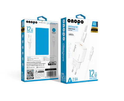 Onopo Android Xiaomi ve Samsung Uyumlu Hızlı Şarj Micro USB 2.6A Hızlı Şarj Cihazı 12W - X3